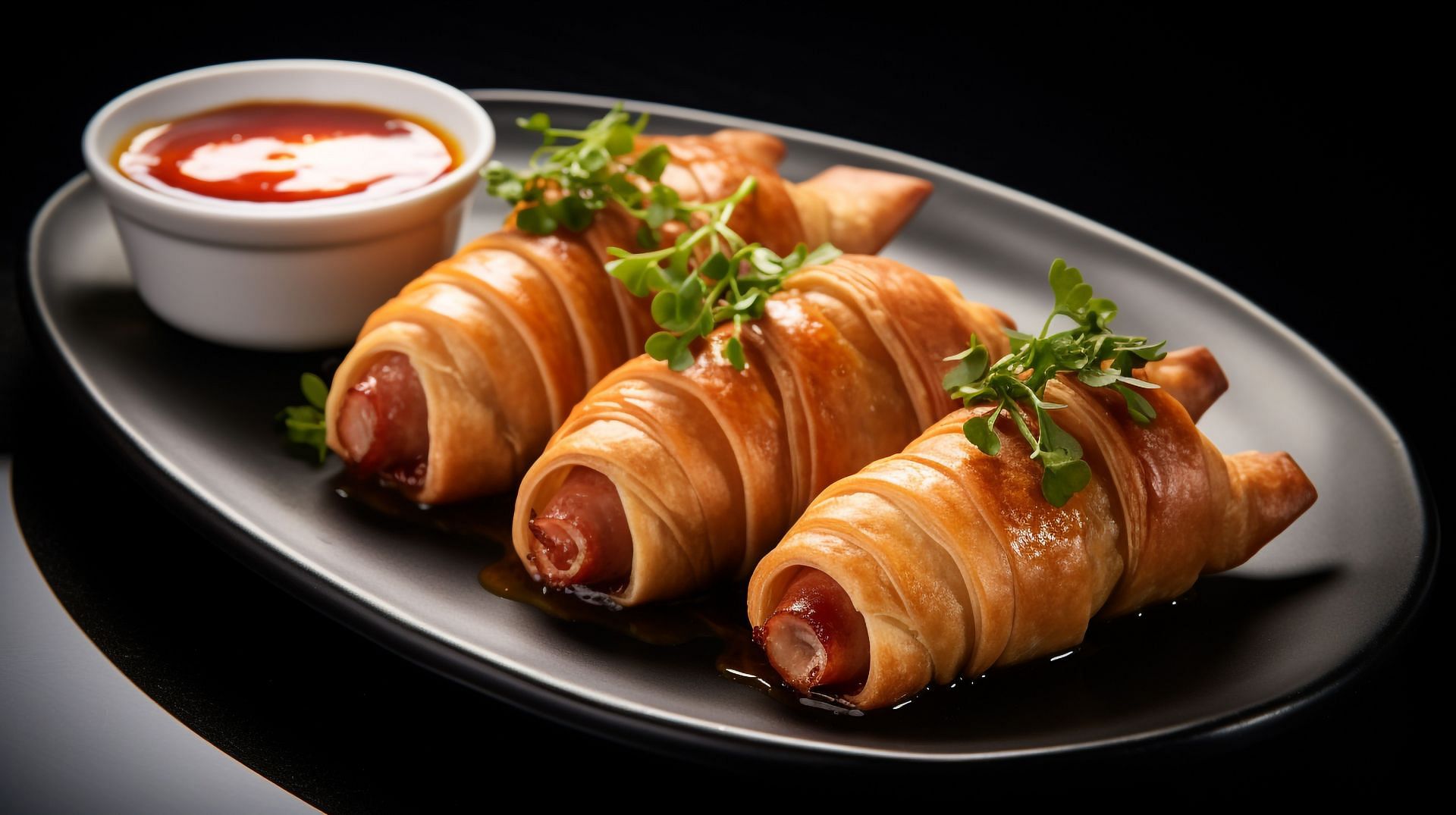 Pigs in the blanket but vegan (Image via Vecteezy)
